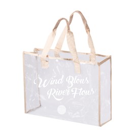 Annhua Pool Bag, Transparent Spa Bag, Large Capacity, Swimming Bag, Lightweight, Beach Bag, Foldable, Hot Spa Bag, Transparent Pool Bag, Swimming Bag, Breathable, Quick Drying, Swimming, Hot Springs, Exercise, Travel, Transparent PVC, Unisex, 18.5 x 5.9 