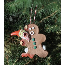 Ginger-Dead Men - Missing Foot with Zombie Gnome (Christmas Ornament)