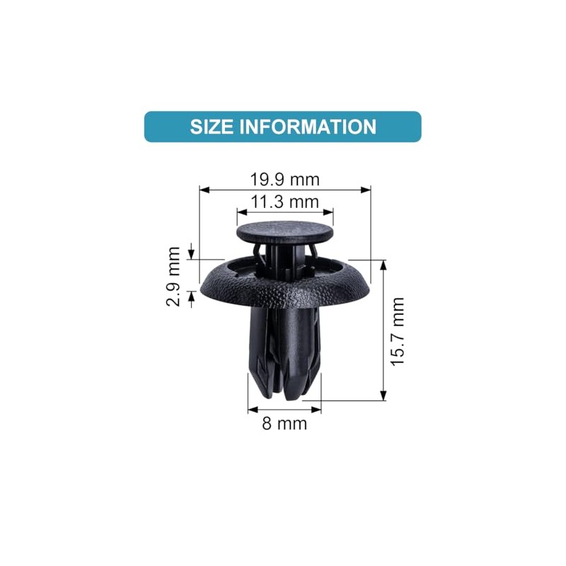 CARSO Replacement Expanding Rivets Diameter 8 mm Compatible with Mazda