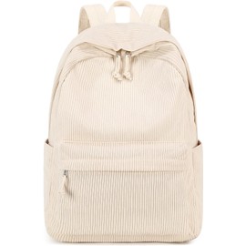 BLUBOON Backpack for Women School Backpack Travel Hiking (Corduroy Beige)