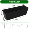 Holensun Railing Planter for Outdoor Plants 16 Inch Metal Rectangular