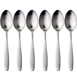 Nagao Hammertone Dinner Spoon, Set of 6, Stainless Steel, Made in Japan