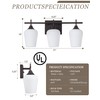 Osimir 3-Light Bathroom Lighting Fixtures Over Mirror, 21" Oil Rubbed