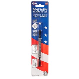 Mayhew Tools 17355 Hammerless Tool 5/16-Inch Cold Chisel and 5/16-Inch Hammer