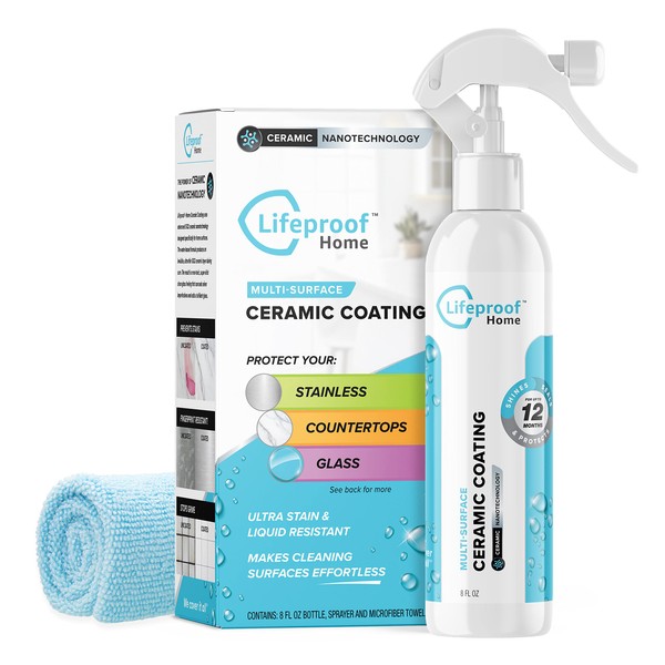 Ceramic Coating Spray Kit - Shine, Seal & Protect Kitchen & Bath Surfaces, Repels Stains & Grime