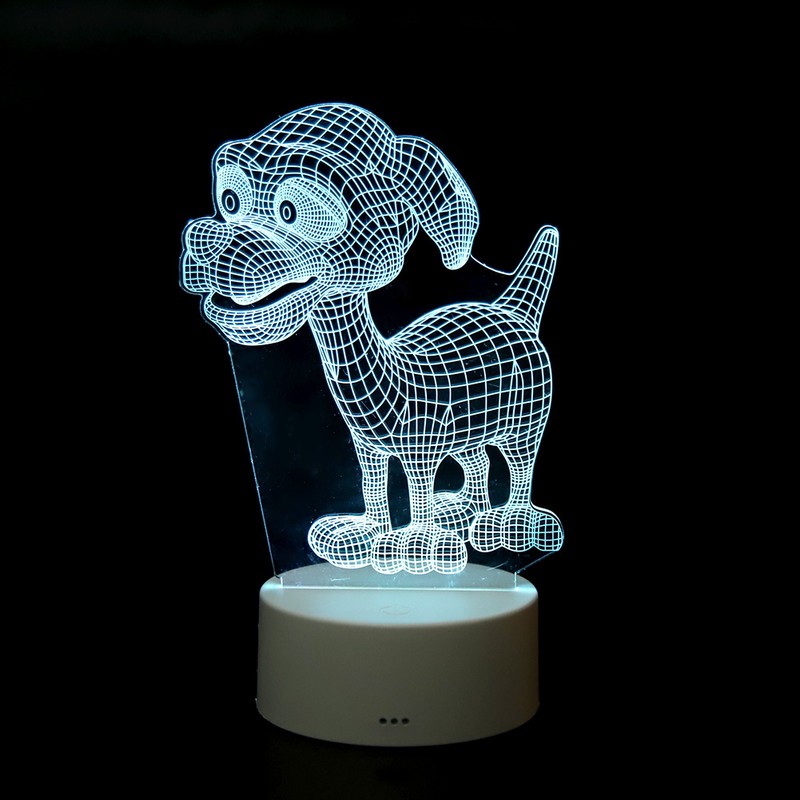 3W 4.5V USB 3D Night Light Touch Control LED Table