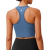 PINSPARK Sports Bra Stretch Racerback Tank Tops for Women Padded