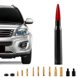 UREHEPO Bullet Antenna, Antenna for Truck, Car Antenna Replacement, Truck Antenna, Truck Accessories for Men, Fit for Ford F150, Fit for Chevy Silverado 1500, Fit for Gmc Sierra 1500, Red