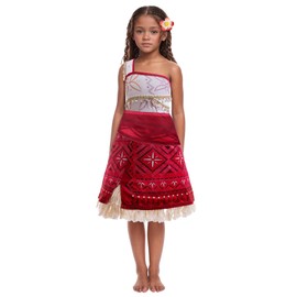 keaiyouhuo Girls Princess Ocean Costume for Children Adventure Outfit Dress Christmas Costumes with Necklace and Flower Clip