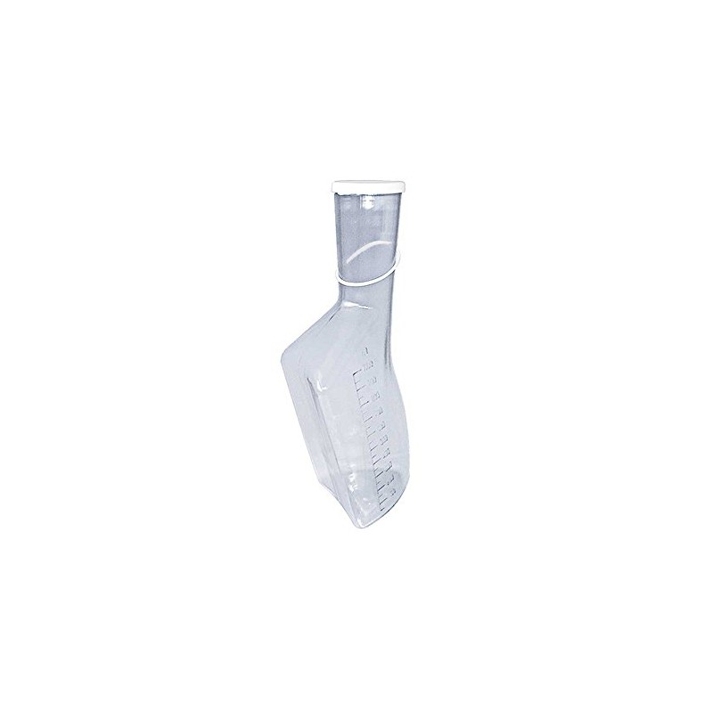 Urinal Cover Men Square, Transparent, White Lid, 1 Litre