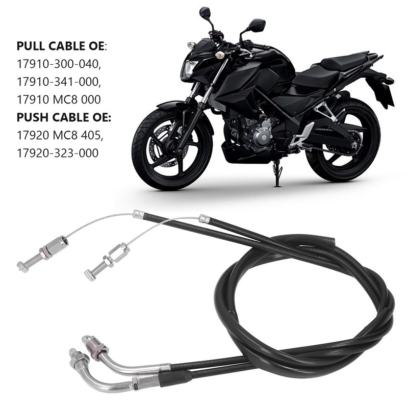 Push Pull Throttle Cable Set 17920‑323‑000 17910‑341‑000 Replacement for CB350