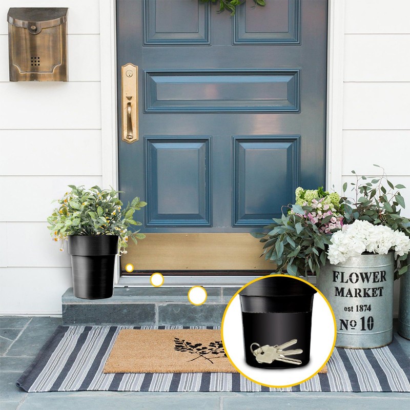 Flower Pot Diversion Safe with Plants, Planter with Hidden Safe