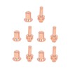 10Pcs Nozzle Electrode Kit Brass 176655 Electrode 176656 Nozzle Tip