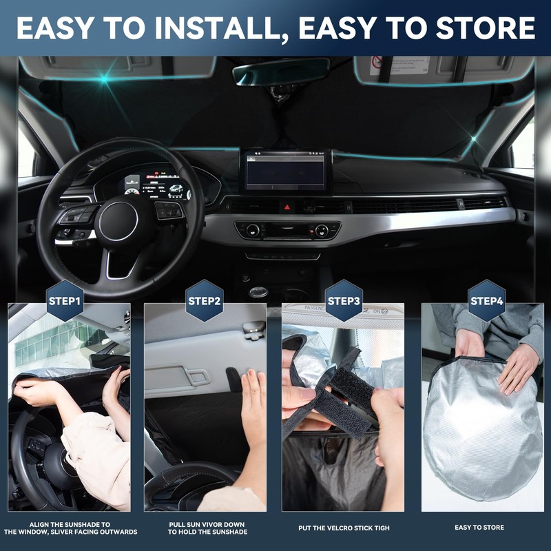 Sun Shade Sunshade for Honda Pilot 2016-2025 2026 Windshield Cover,