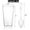Peohud 100 Pack 3oz Plastic Dessert Cups with Spoons, Mini