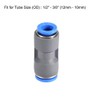 sourcing map Straight Push to Connector Reducer Fitting 12mm to
