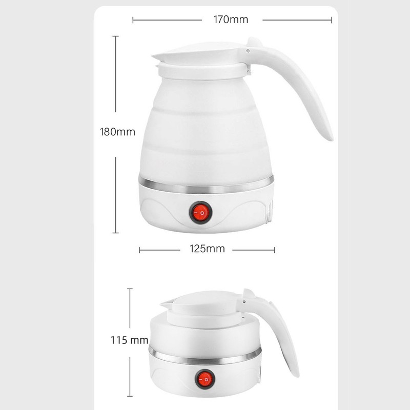 Mini Folding Kettle Stainless Steel Portable Water Kettle One Button