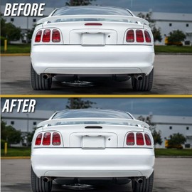 USR 94-98 Mustang 3rd Brake Light SMOKE Lens Red LED Third Brake Rear Tail Lamp (1 Piece) Compatible with 1994-1998 Ford Mustang All Models include V6/GT (Plug and Play, Error Free)