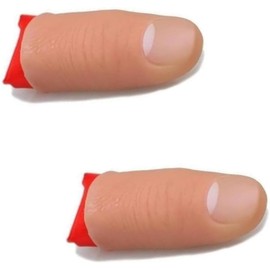 2 Pcs Magic Thumb Tip Set, Thumb Tip Magic Tricks Fake Silk Vanish Magic Disappearing Silk Fake Thumb Tip Magic Trick Gimmick, Magician Accessory Close up Illusions Making Objects Appear/Disappear