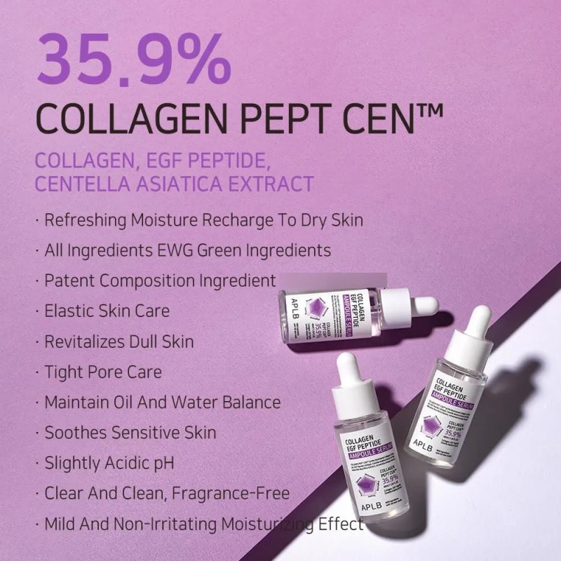 Sérum Aplb Collagen EGF Peptide Hidratante Nutritivo Facial 35.9%