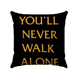 ZFENGYYUAN Liverpool Black & Gold Crest Cushion YNWA Polyester Pillowcase Single Without Filling pad 45x45cm Cover only room bedroom sofa holiday house home decor