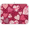JUMBEAR Valentine's Day Love Heart Dish Drying Mat Absorbent Reversible