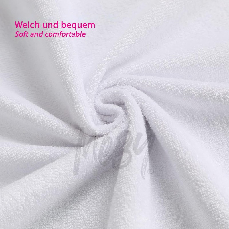 Set of 2 Waterproof Cotton Pillow Protectors with Hidden Zipper.