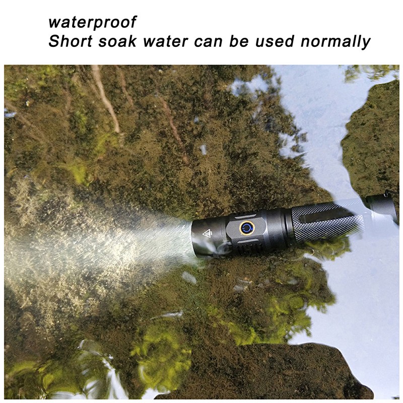 T40 Super Bright Flashlight USB Rechargeable Mini Flashlight for Camping