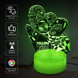 SHWKMOPPE Football Night Light,Football Gifts for Boy, 3D Football Lamp,Kids Bedside Lamp,16 Color Change Decor Lamp with Remote & Smart Touch, Gifts for Christmas Birthday Boys Men Girls