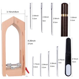 Leather Working Pony - Mini Stitching Pony for Leather, Leather Sewing Clamp,Leather Sewing Kits with Leather Needle and Thread, Thread Waxed for Leather Sewing