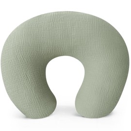 Konssy Muslin Nursing Pillow Covers, 100% Cotton Soft & Adorable Covers for Breastfeeding Pillows, Slipcovers for Newborn Baby Boys & Girls