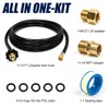 12FT Propane Weed Burner Torch Hose G3/8"-19 Left Hand Thread