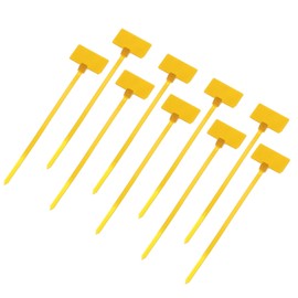 QUARKZMAN Pack of 250 Cable Tie Tags, 100 mm Length Cable Tie Tags with Labelling Field Cable Labelling Labels Organisation Markings for PC Wires Pipe Cable Hose, Yellow