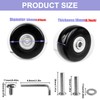 MAEZOE 4-Pack Luggage Suitcase Replacement Wheels, 50mm x 18mm Rubber