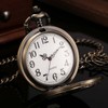 DerMacht Pocket Watch with Chain Oversized 50MM Quartz Steampunk Hollowed