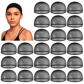 Black Wig Cap, 50 Pieces Wig Caps, Black Stocking Caps, Stretchy Nylon Mesh Weave Net Hair Net for Women Men