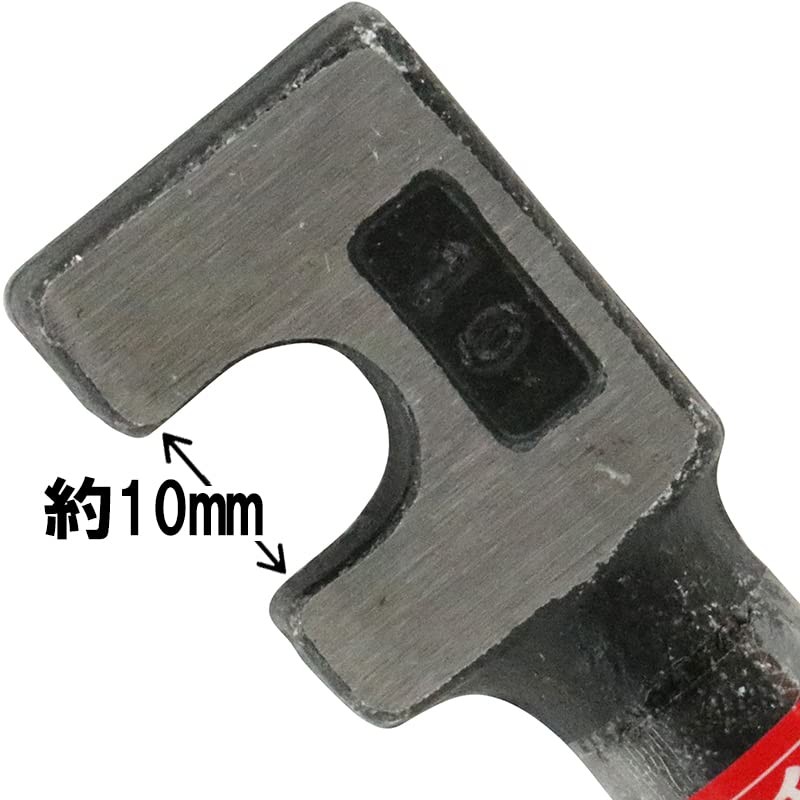 千吉 ベンダー 鉄筋曲棒 10mm用 曲げ作業用 奥行1.5×高さ12.3×幅2.5cm