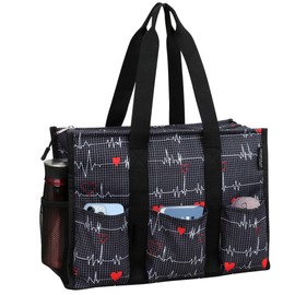 HoogaLife Nurse Bag for Work - Waterproof, Lightweight, Large Portable Bag with 14 Internal Pockets