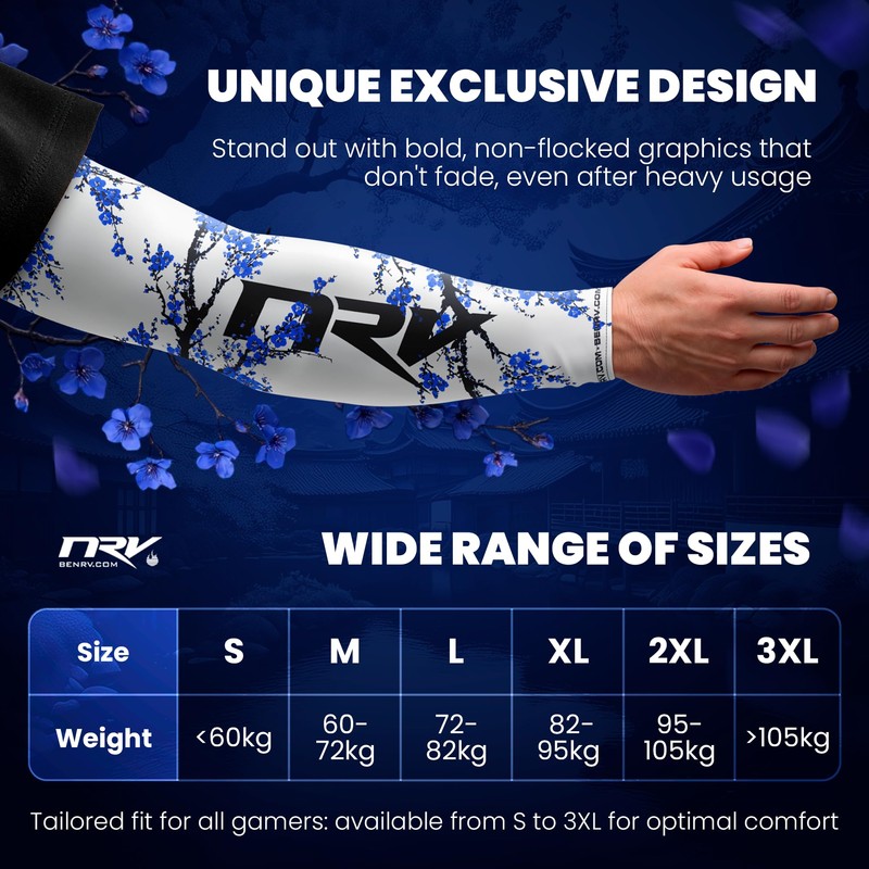 NRV Gaming Compression Sleeve (Edition Sakura) - Enhanced Japanese Style