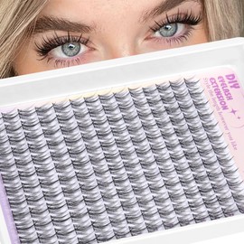 Natural Lash Clusters Anime Eyelash Clusters Short Manga Lash Extension Pestañas Postizas Naturales DIY Individual Eyelashes Wispy Spikes Clusters 168Pcs 10MM 11MM 12MM Daily Wear