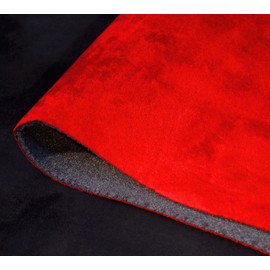 Bright Red Microsuede Deluxe Foam Backed Headliner Fabric for Car Interiors Cherry Micro Suede Roof and Panel Lining - 60"x36" (1 Yard)