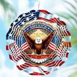 United States 250th Anniversary Decoration, Eagle Patriotic Wind Spinner