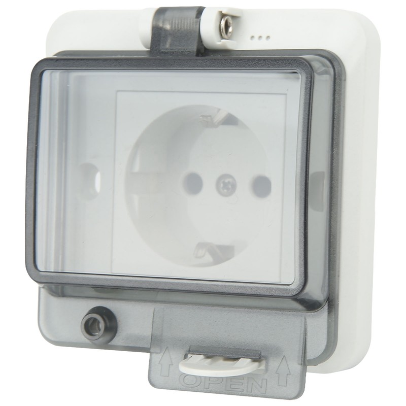 Standard IP66 Waterproof Wall Outlet Wall Mounted Concealed Plug Adapter