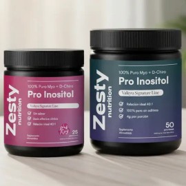 Zesty Nutrition - Pro Inositol 200g + Pink Fury Inositol 100g - 2 Pack - 100% Puro Myo + D-chiro Inositol - Hecho En México - Valkyra Signature Line