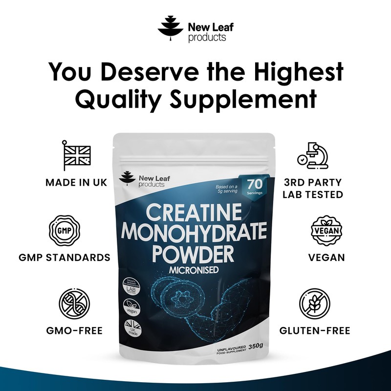Creatine Monohydrate Powder 100% Pure Micronized Creatine - 350g Increased