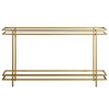 Robillard 52'' Wide Rectangular Console Table in Brass