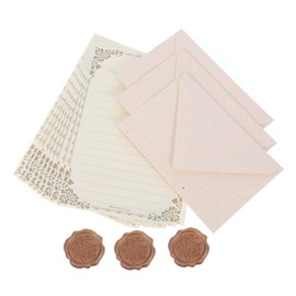 STOBAZA 2 Sets Invitation Envelopes Letter Paper Set Vintage Paper Stationery Supplies Kit