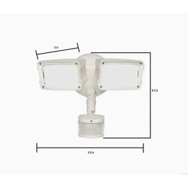 Defiant 180 Degree Motion Activated Outdoor LED Security Flood Light - White