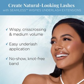 Ardell Seamless Extensions Refill Kit, Wispies, 32 Assorted Lengths, Customizable DIY Underlash Clusters for Natural Volume & Length, Knotless Design