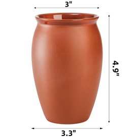 Covzoe 6 Pack Clay Drinking Cups, 15 Oz Cantaritos De Barro Mexicanos, Pottery Cocktail Glasses Patron Tequila Bottles for Tequila, Margaritas, Mojitos